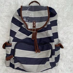 Sparkly/ Stripped Versatile Backpack